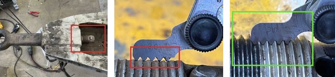 Dieplader met wisselbaar trekoog veiligheid